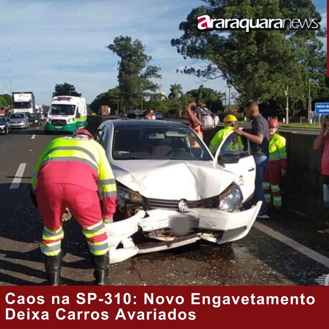 Caos na SP-310: Novo Engavetamento Deixa Carros Avariados