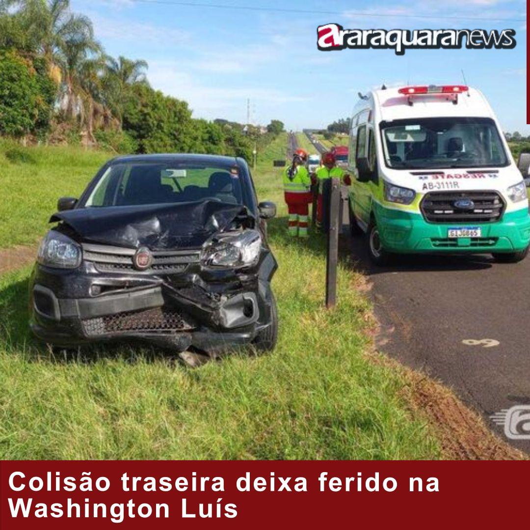 Colisão traseira deixa ferido na Washington Luís