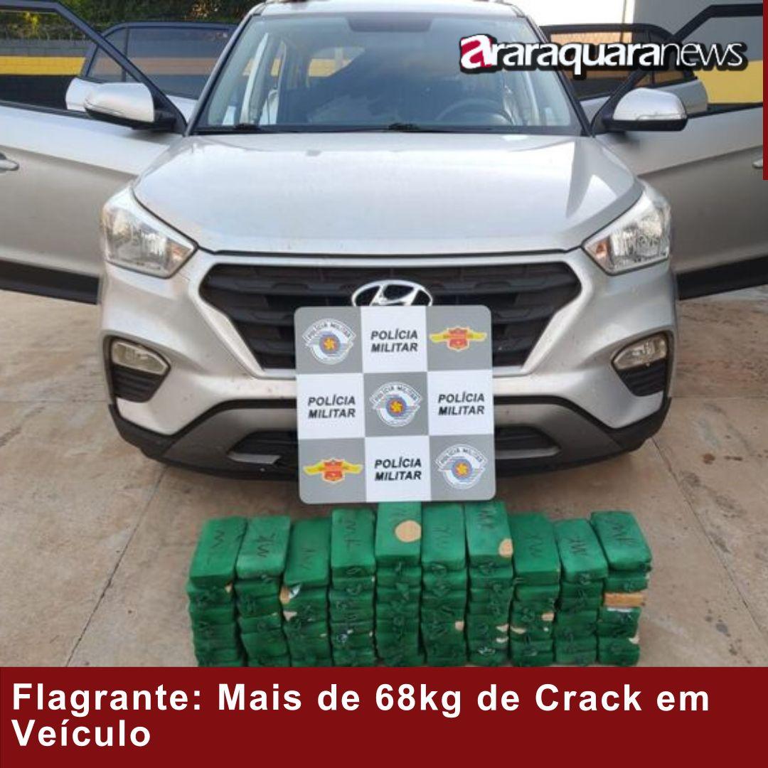 Flagrante: Mais de 68kg de Crack em Veículo