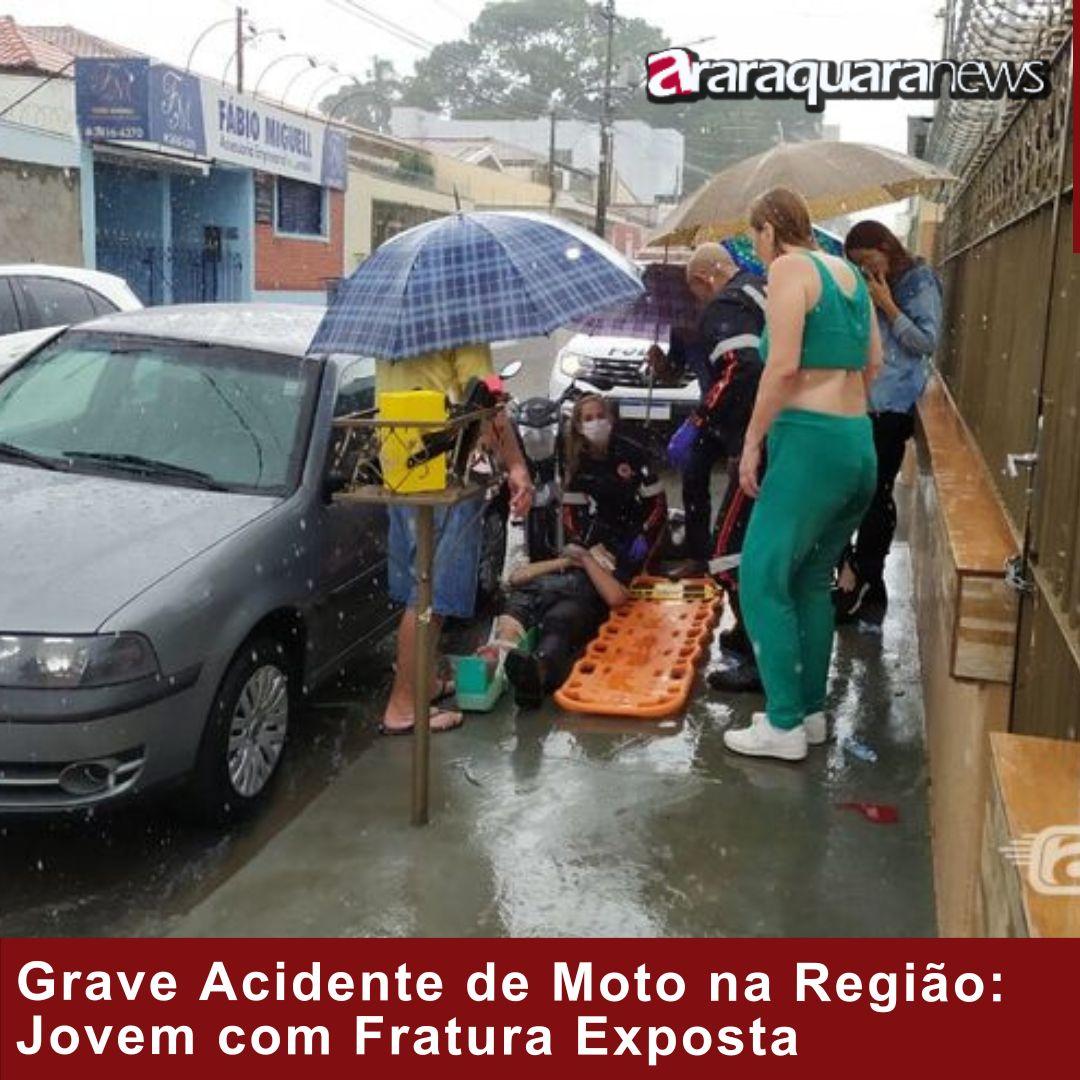 Grave Acidente de Moto na Região: Jovem com Fratura Exposta