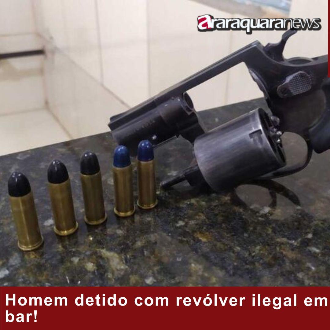 Homem detido com revólver ilegal em bar!