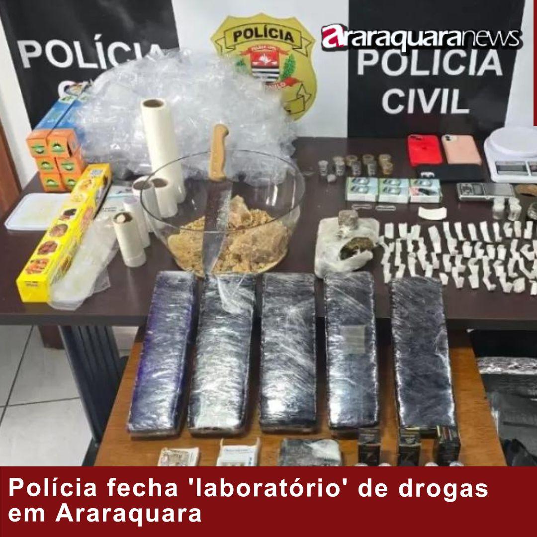 Polícia fecha 'laboratório' de drogas em Araraquara