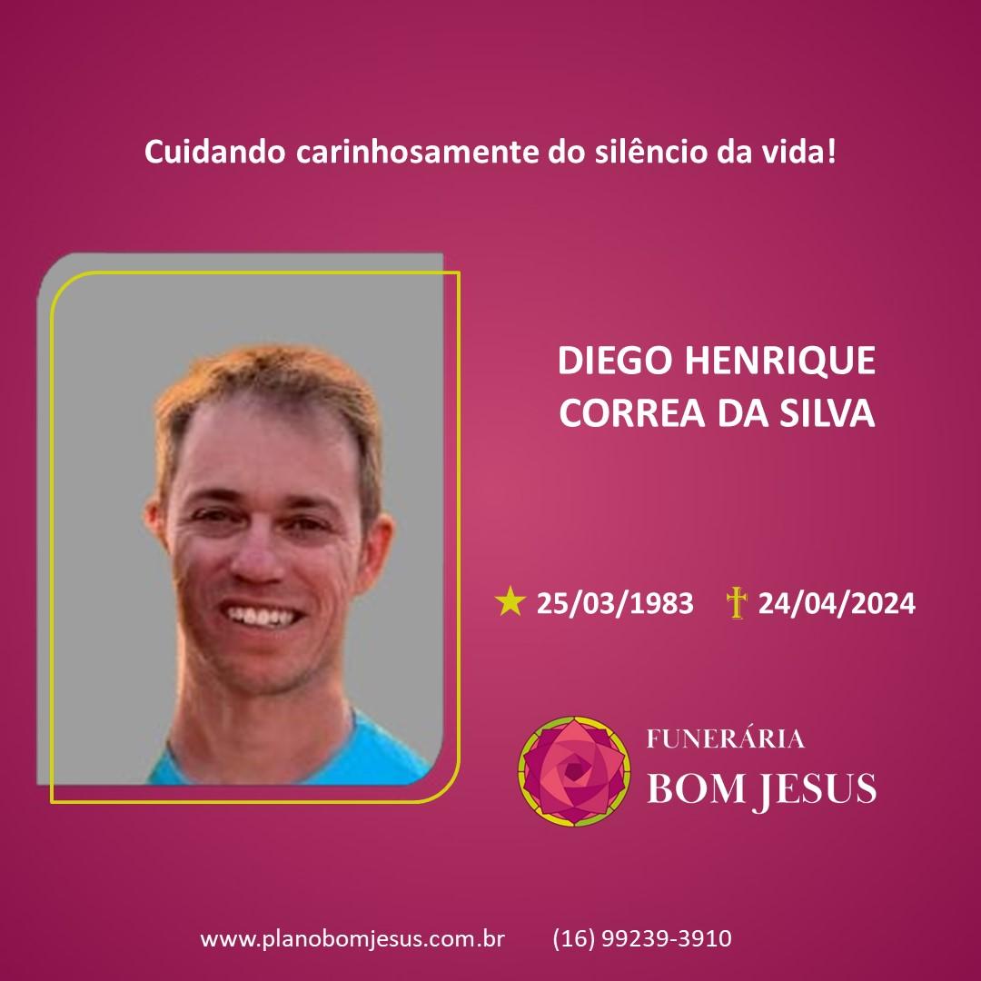 A Funerária Bom Jesus comunica o falecimento do Sr. DIEGO HENRIQUE CORREA DA SILVA.