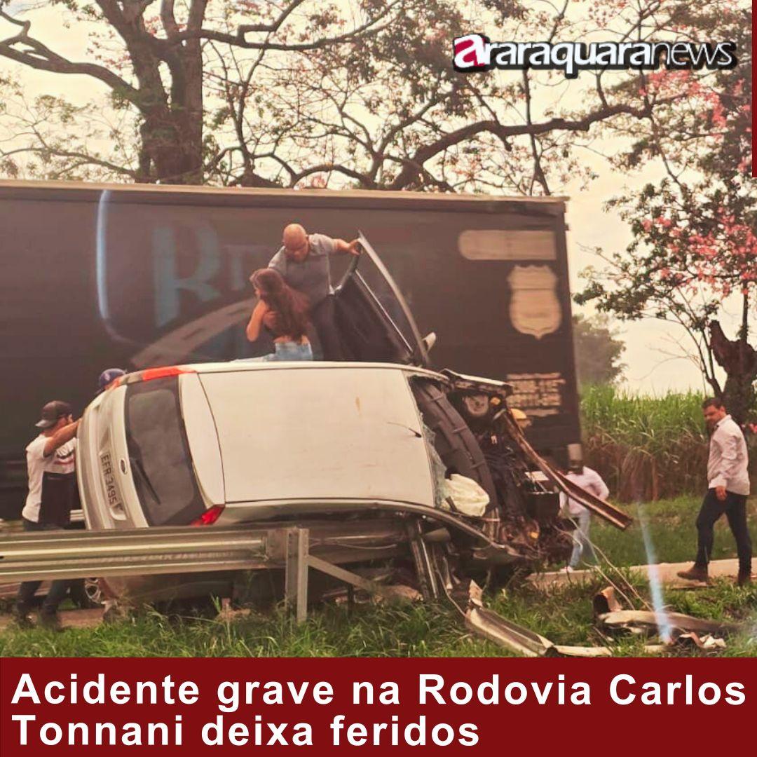 Acidente grave na Rodovia Carlos Tonnani deixa feridos