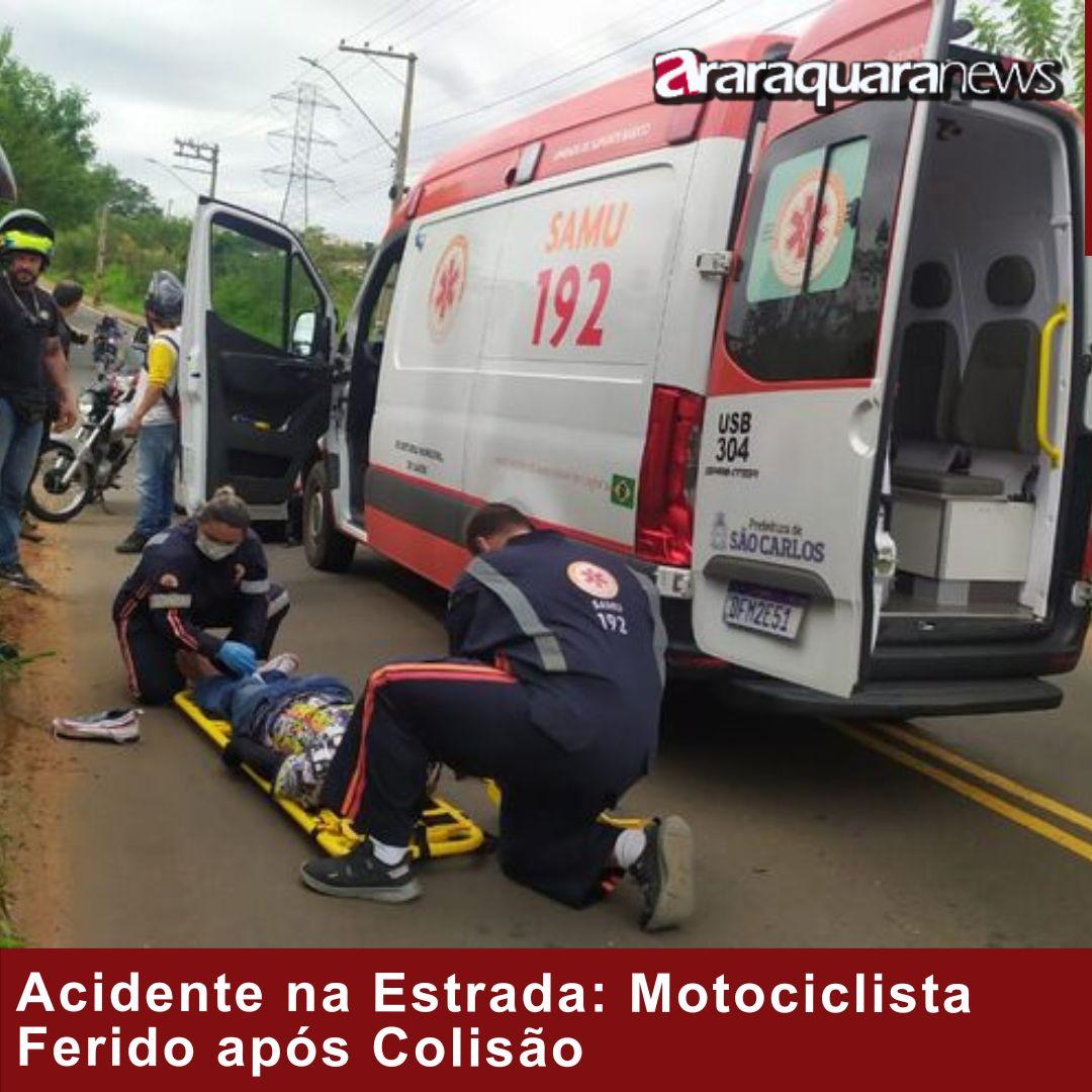 Acidente na Estrada: Motociclista Ferido após Colisão