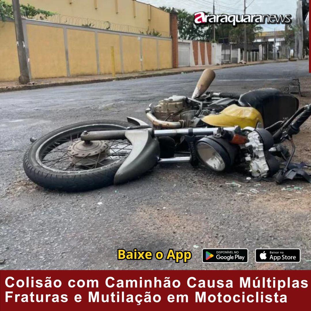 Colisão com Caminhão Causa Múltiplas Fraturas e Mutilação em Motociclista