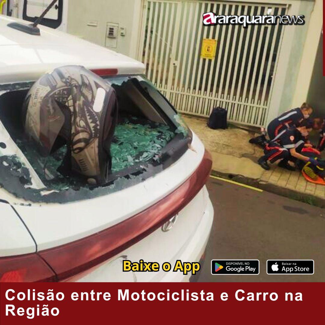 Colisão entre Motociclista e Carro na Região