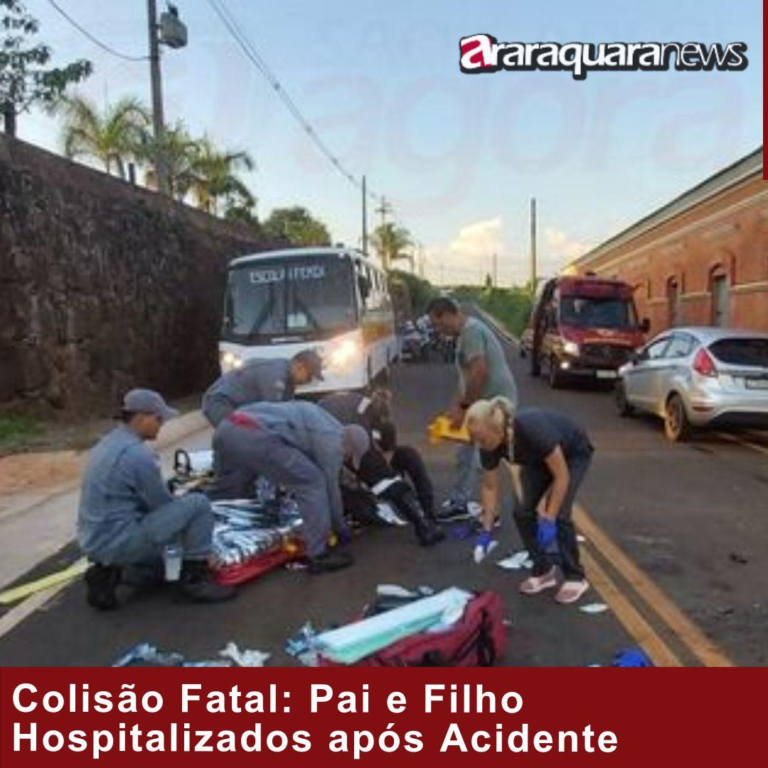 Colisão Fatal: Pai e Filho Hospitalizados após Acidente
