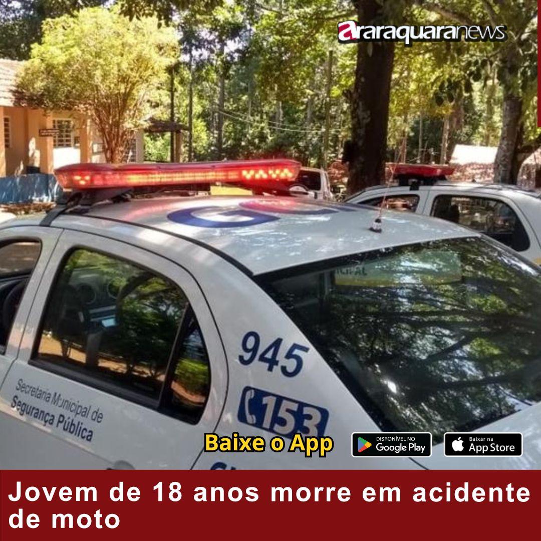 Jovem de 18 anos morre em acidente de moto