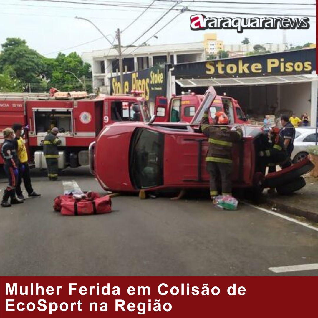 Mulher Ferida em Colisão de EcoSport na Região