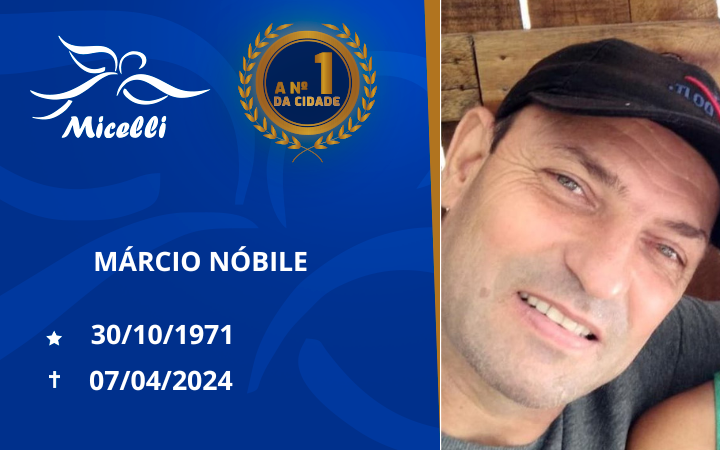 O GRUPO MICELLI COMUNICA O FALECIMENTO DO SR.MÁRCIO NÓBILE