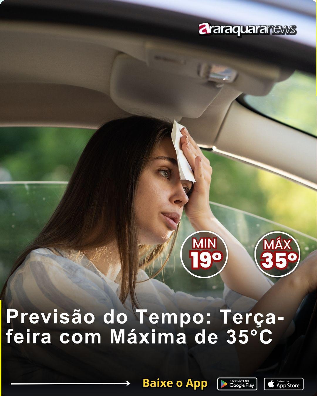 Previsão do Tempo: Terça-feira com Máxima de 35°C