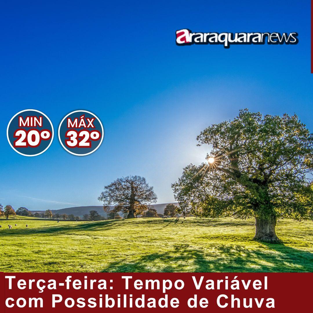 Terça-feira: Tempo Variável com Possibilidade de Chuva
