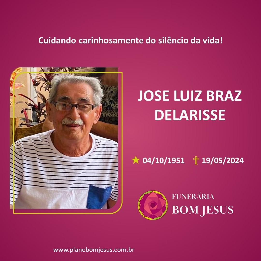 A Funerária Bom Jesus comunica o falecimento do Sr. JOSÉ LUIZ BRAZ DELARISSE
