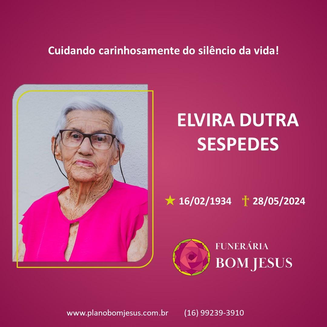 A Funerária Bom Jesus comunica o falecimento do Sra. ELVIRA DUTRA SESPEDES