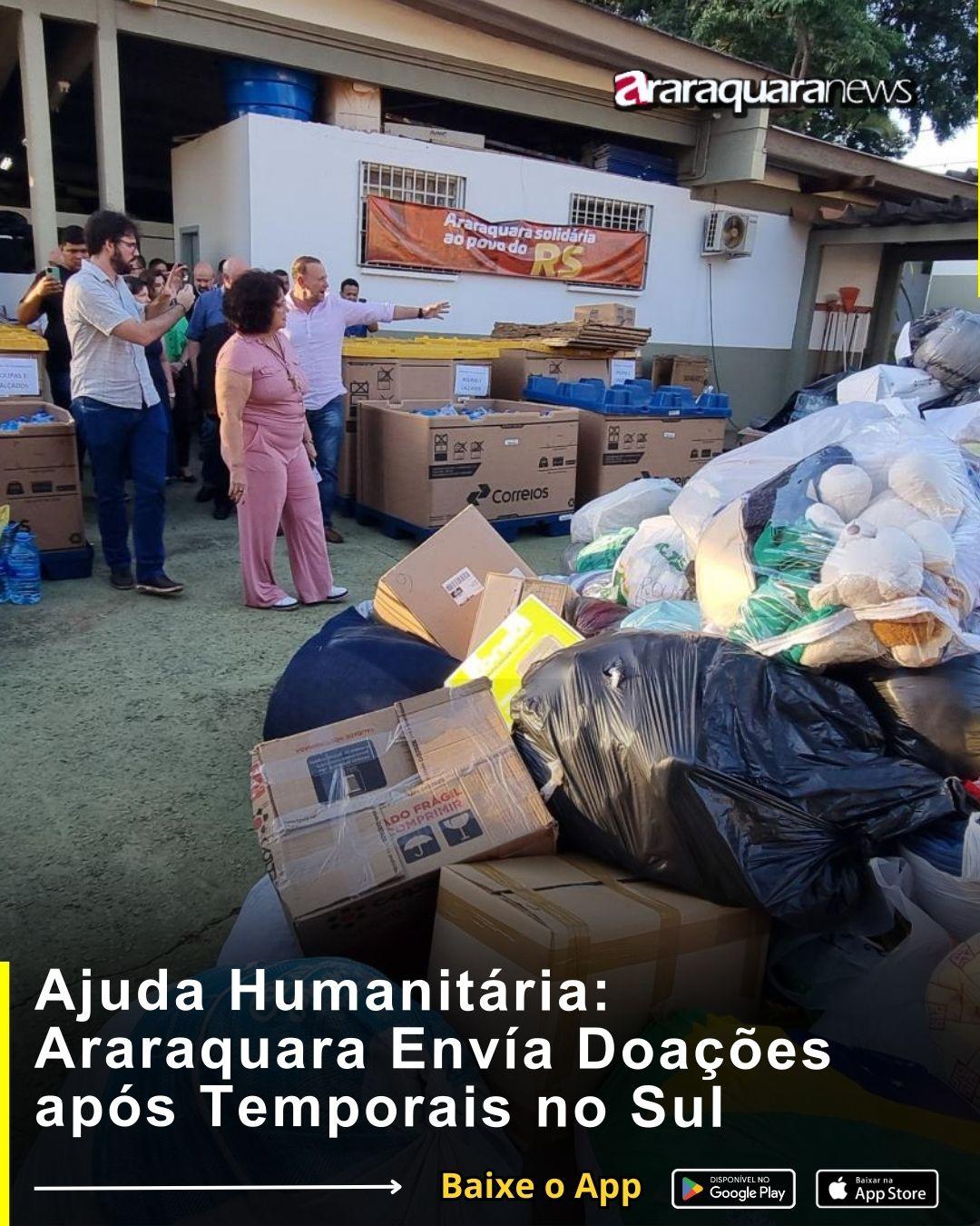 Ajuda Humanitária: Araraquara Envía Doações após Temporais no Sul