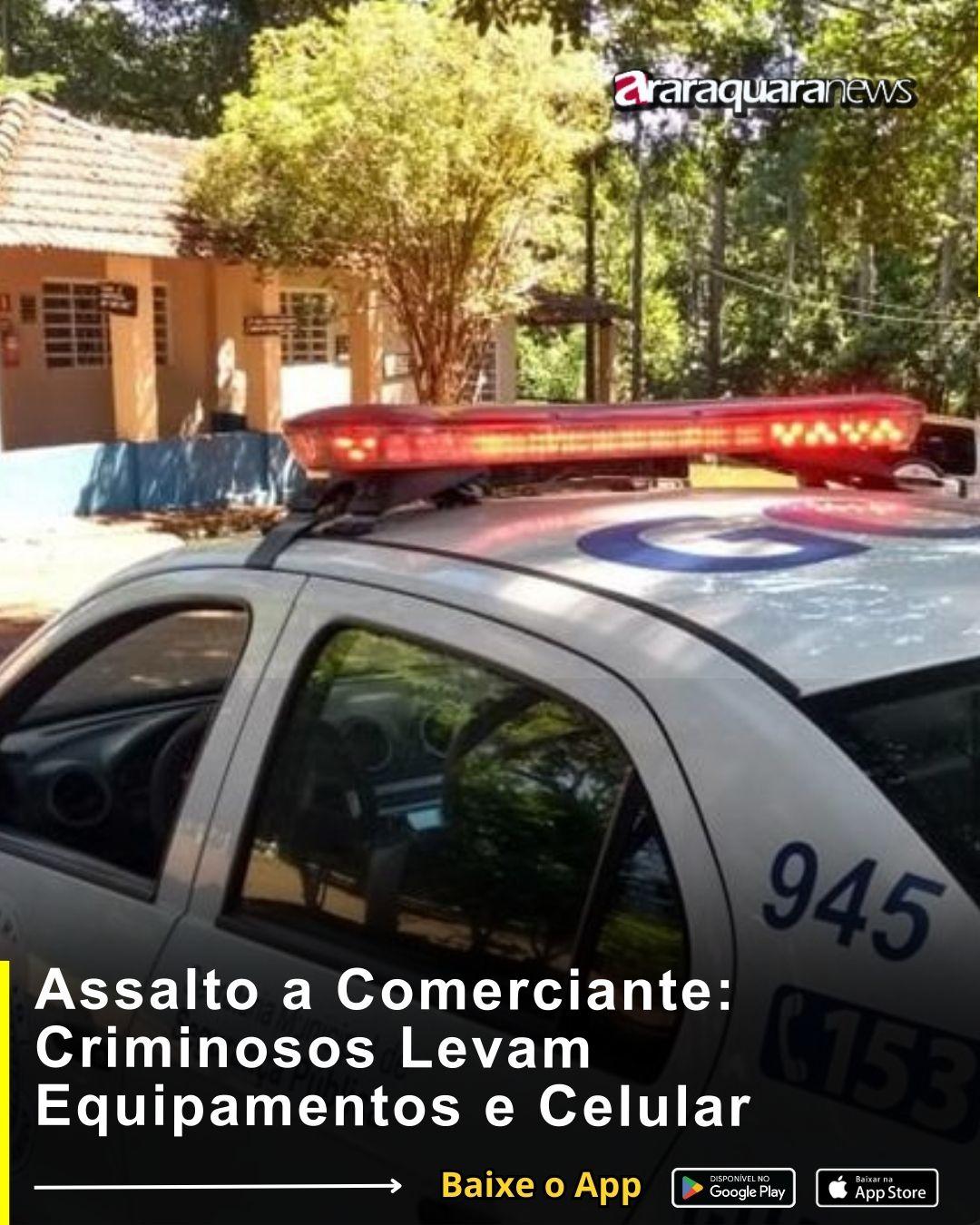 Assalto a Comerciante: Criminosos Levam Equipamentos e Celular