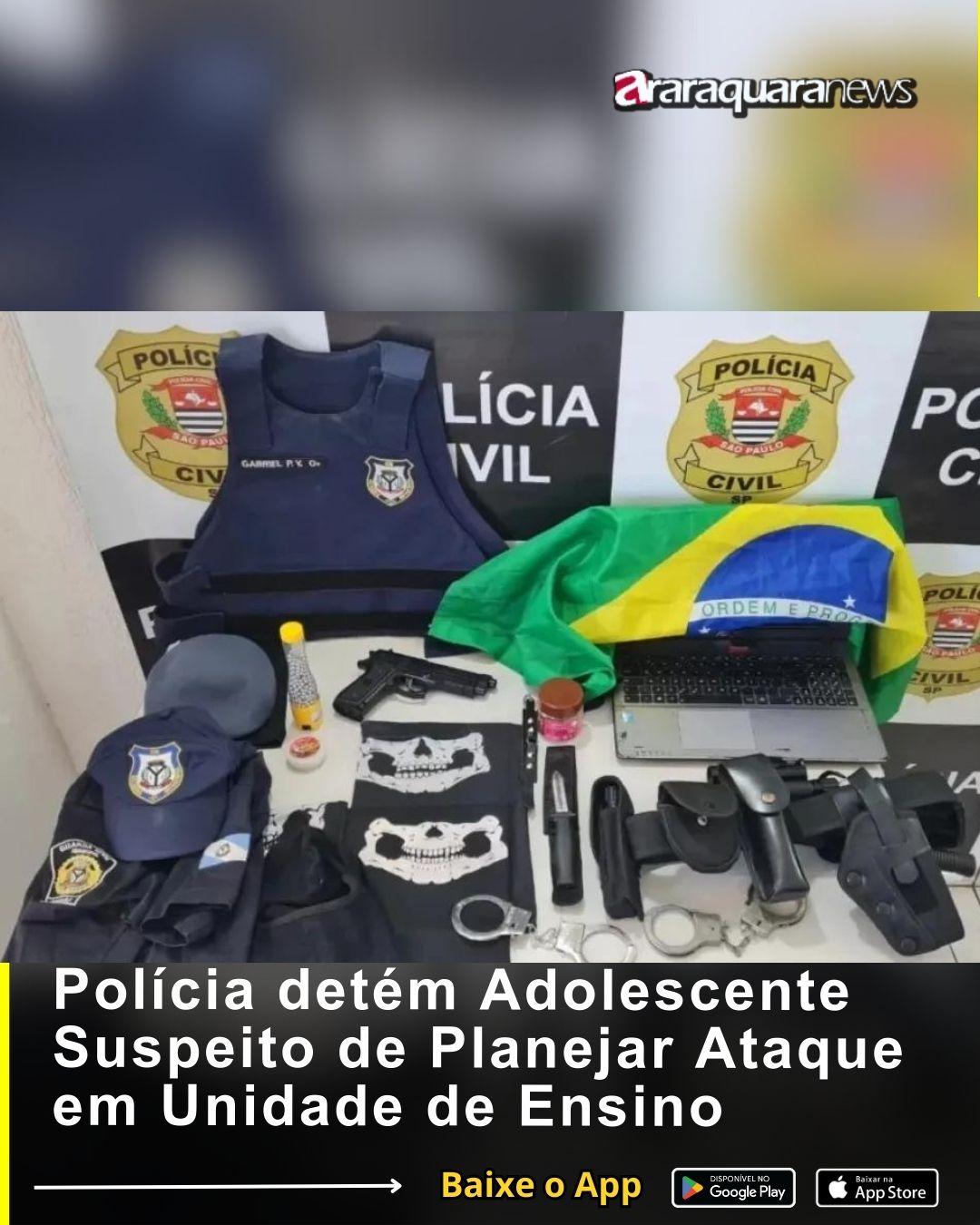 Polícia detém Adolescente Suspeito de Planejar Ataque em Unidade de Ensino