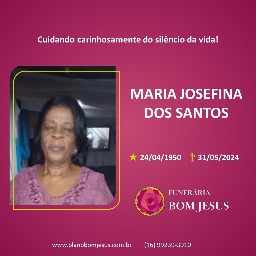 A Funerária Bom Jesus comunica o falecimento Da Sra. MARIA JOSEFINA DOS SANTOS