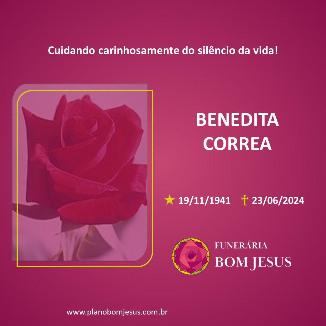 A Funerária Bom Jesus comunica o falecimento do Sra BENEDITA CORREA