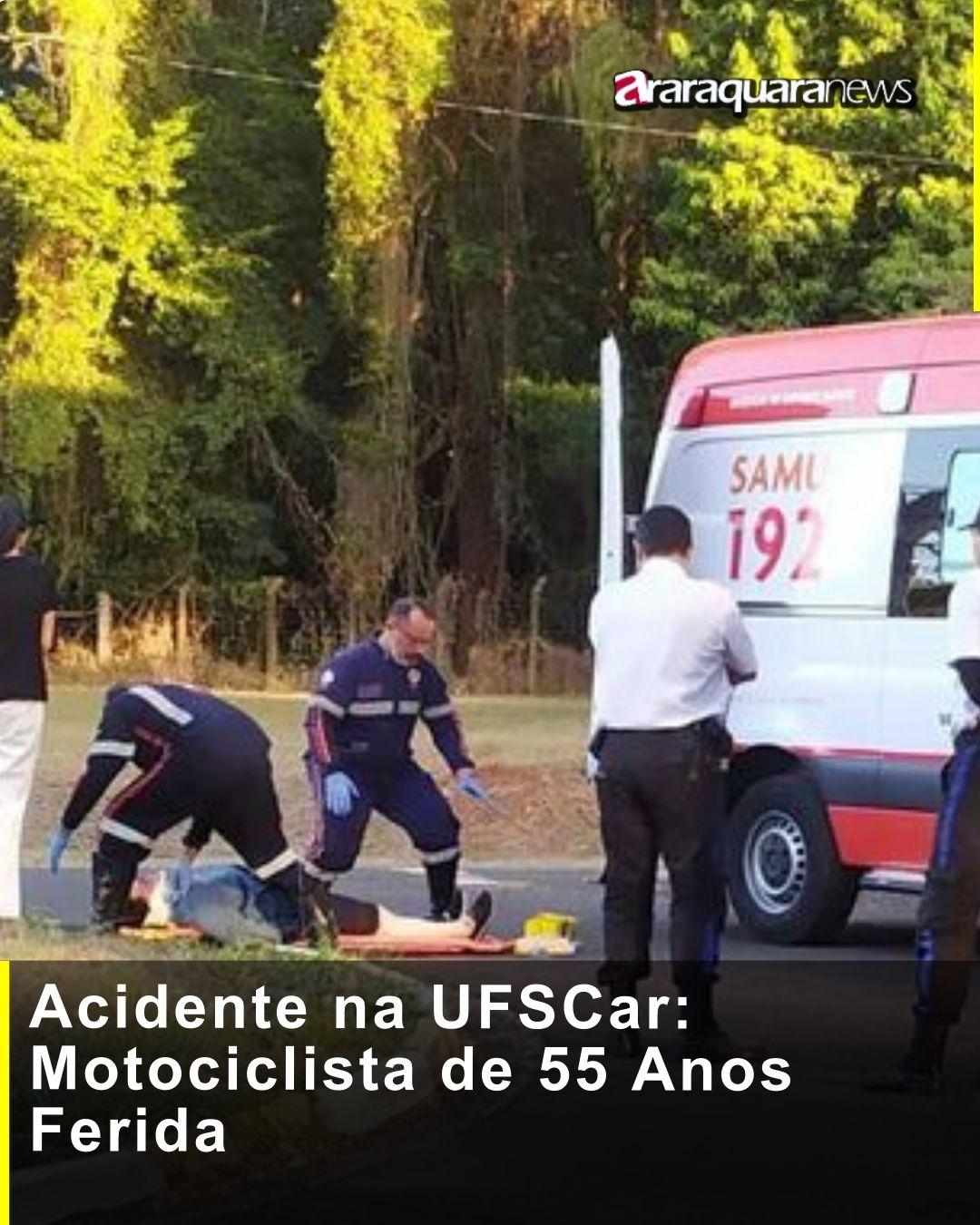 Acidente na UFSCar: Motociclista de 55 Anos Ferida