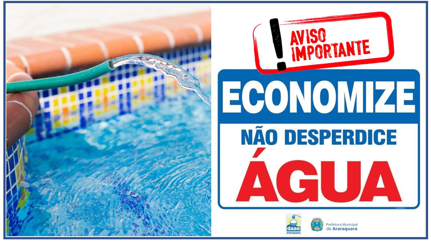 AVISO IMPORTANTE – ATENÇÃO AO CONSUMO DE ÁGUA