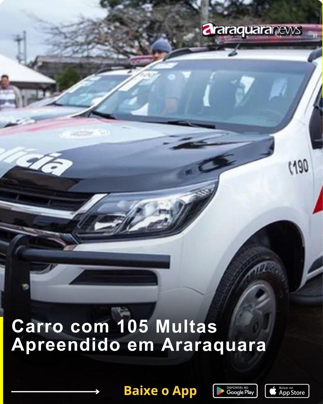 BMW com 105 Multas Apreendidas em Araraquara