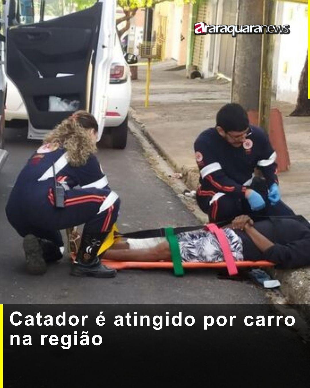 Catador é atingido por carro na região