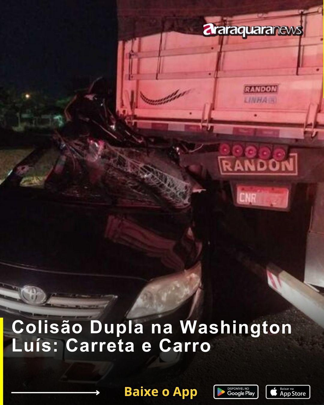 Colisão Dupla na Washington Luís: Carreta e Carro