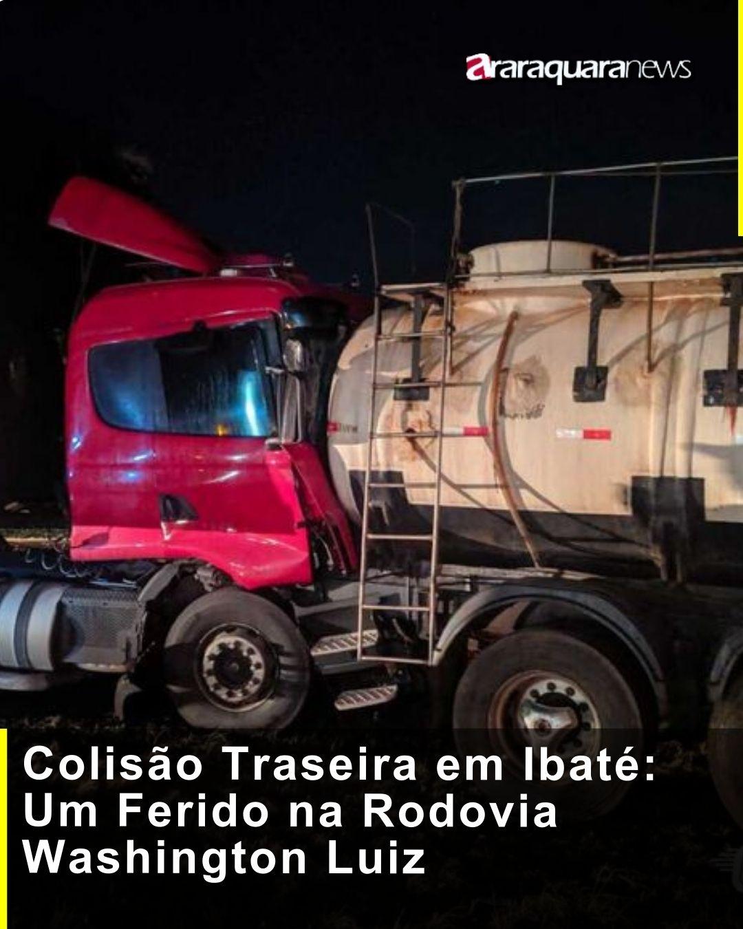 Colisão Traseira em Ibaté: Um Ferido na Rodovia Washington Luiz