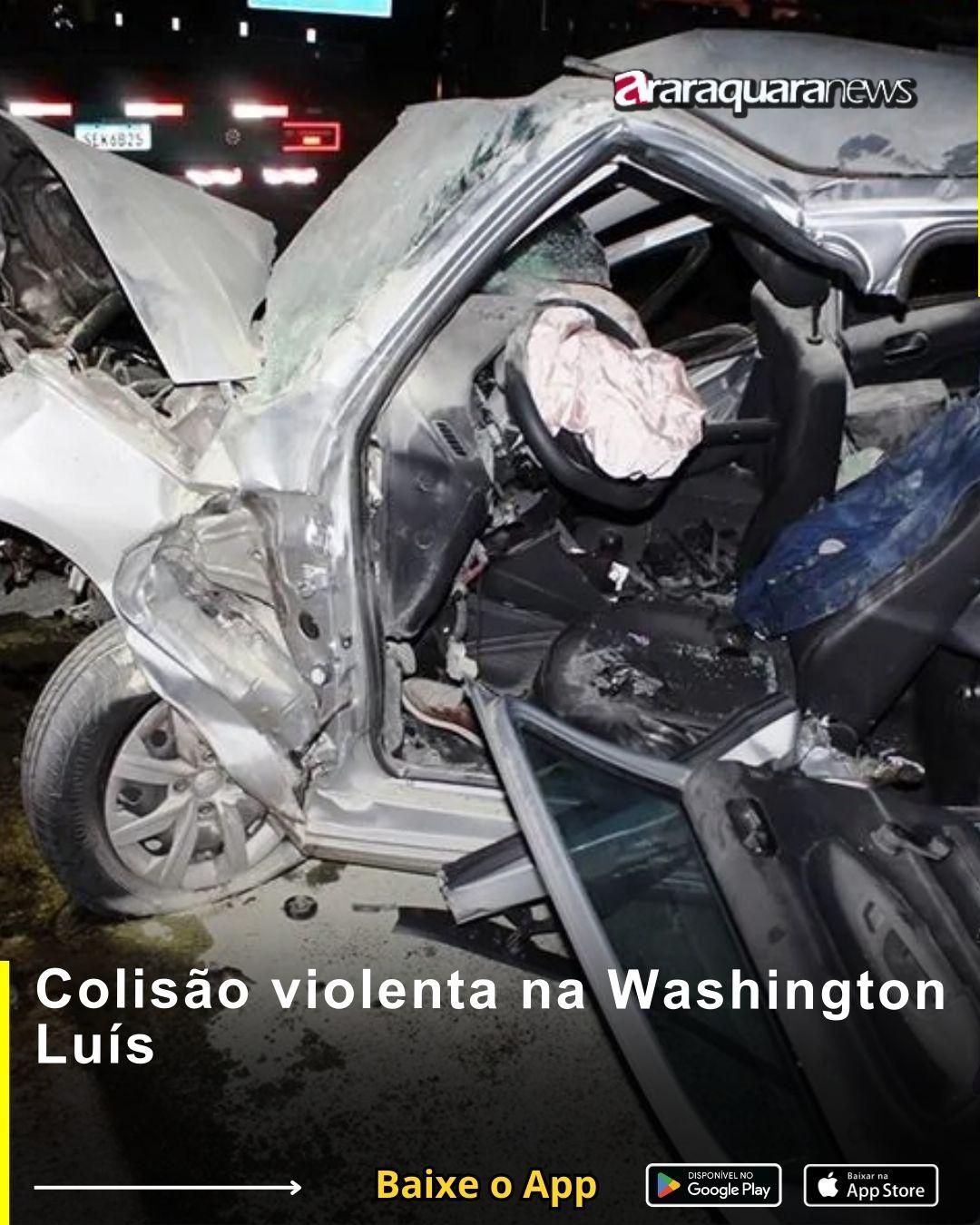 Colisão violenta na Washington Luís