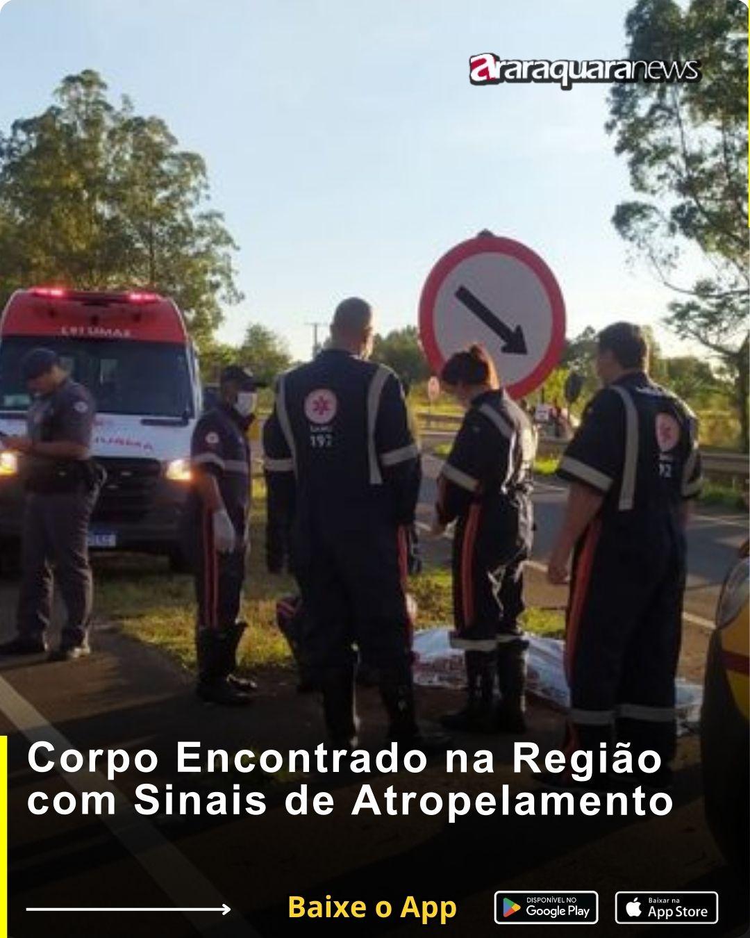 Corpo Encontrado na Região com Sinais de Atropelamento