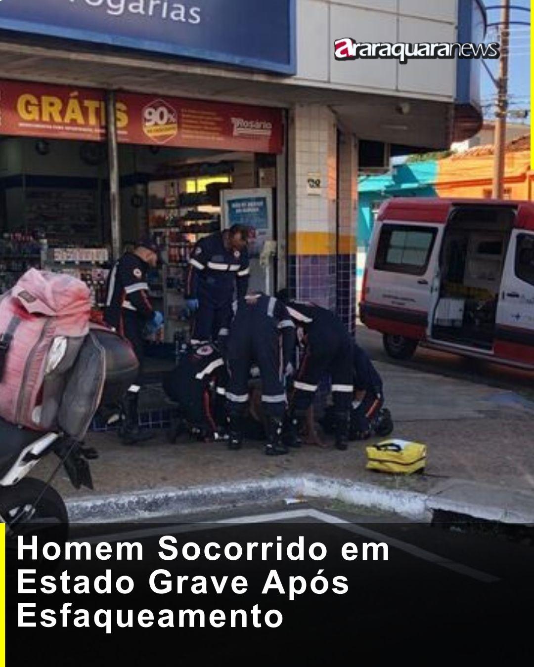 Homem Socorrido em Estado Grave Após Esfaqueamento