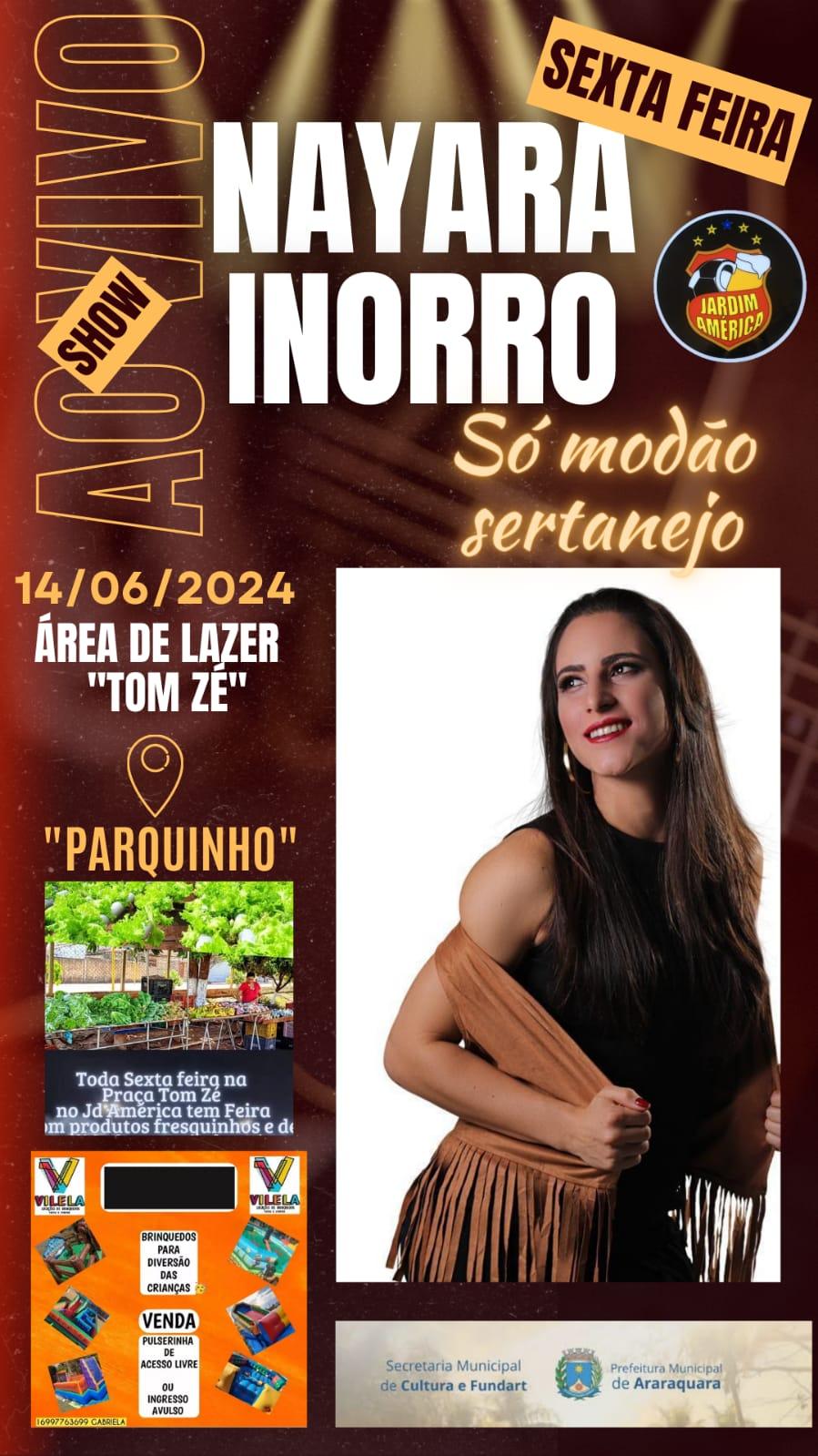 Jardim América Recebe o Sertanejo de Nayara Inorro nesta Sexta