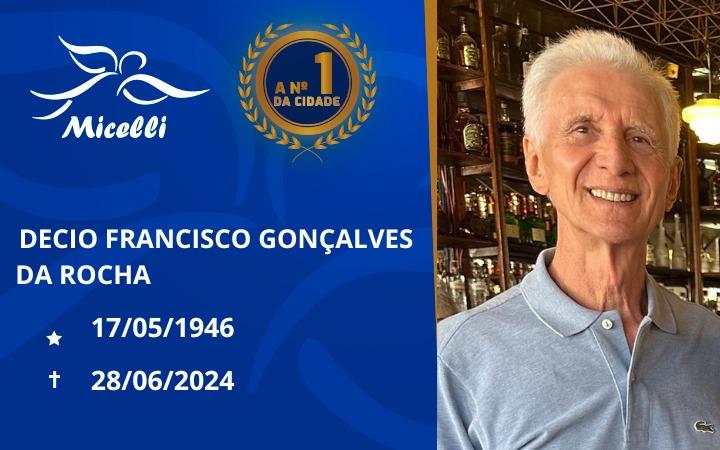 O GRUPO MICELLI COMUNICA O FALECIMENTO DO SR.DÉCIO FRANCISCO GONÇALVES DA ROCHA