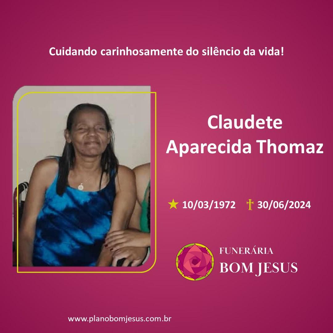 A Funerária Bom Jesus comunica o falecimento da Sra. Claudete Aparecida Thomaz.