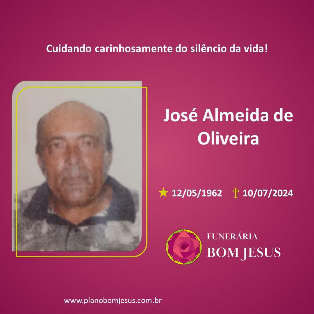 A Funerária Bom Jesus comunica o falecimento do Sr. JOSÉ ALMEIDA DE OLIVEIRA