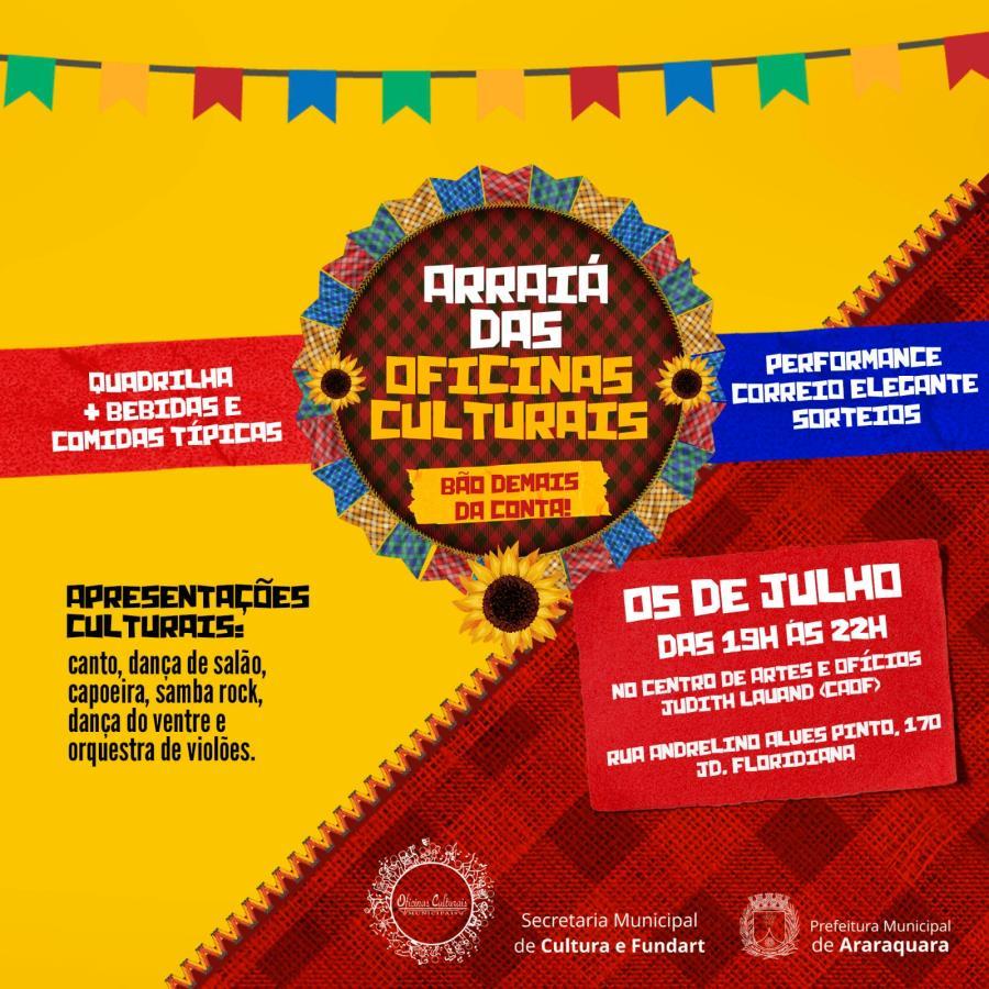 Arraiá das Oficinas: Música e Dança na Sexta-feira