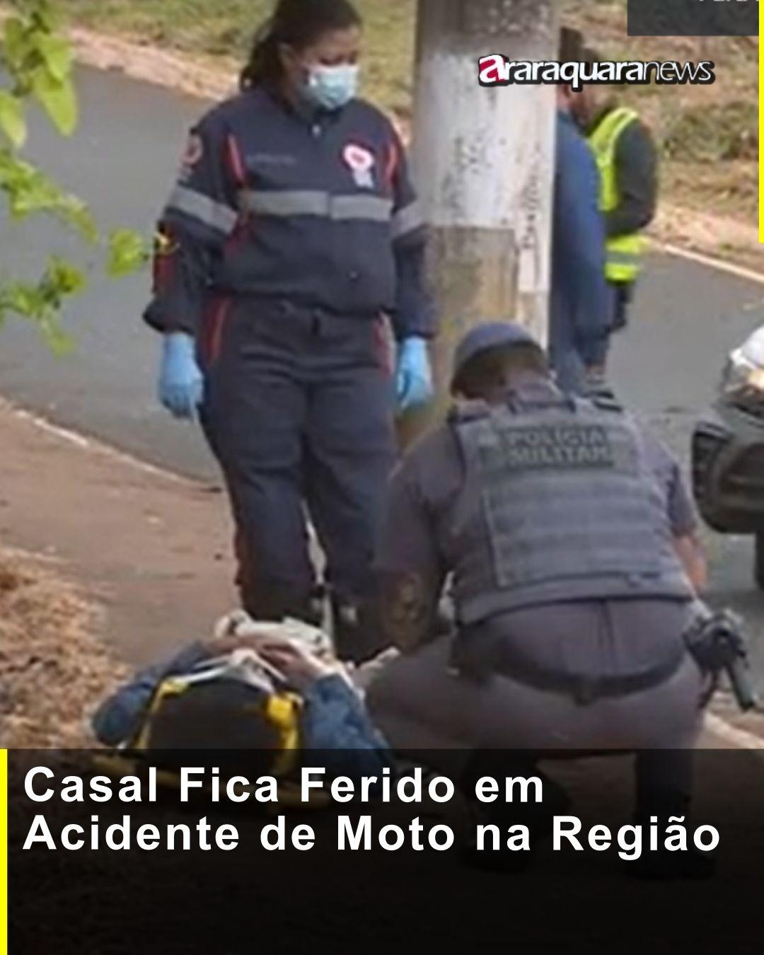 Casal Fica Ferido em Acidente de Moto na Região