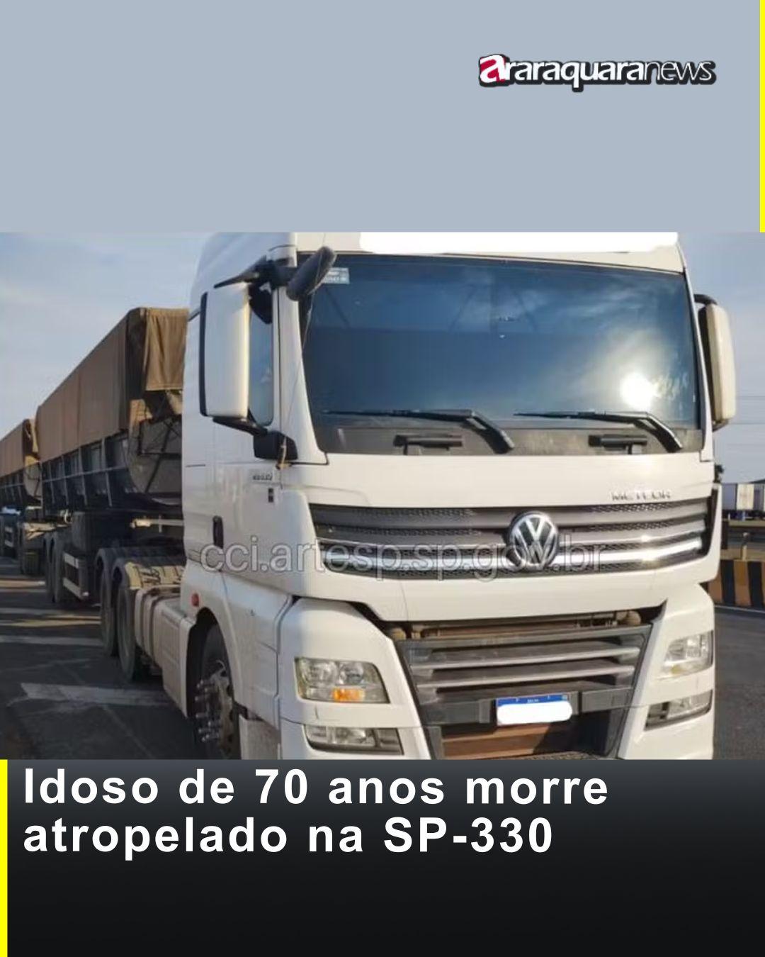 Idoso de 70 anos morre atropelado na SP-330