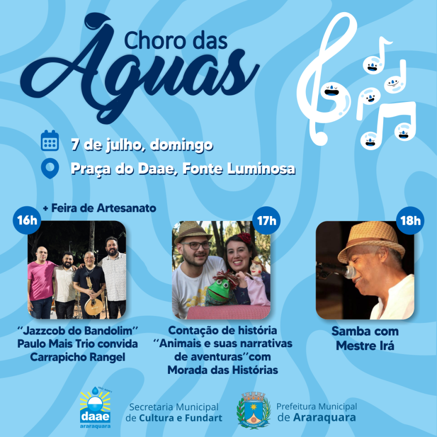 Programação Cultural no Choro das Águas