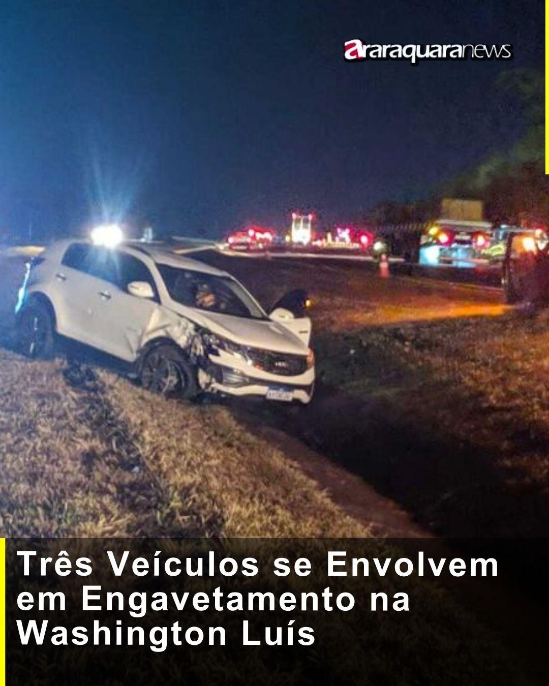 Três Veículos se Envolvem em Engavetamento na Washington Luís