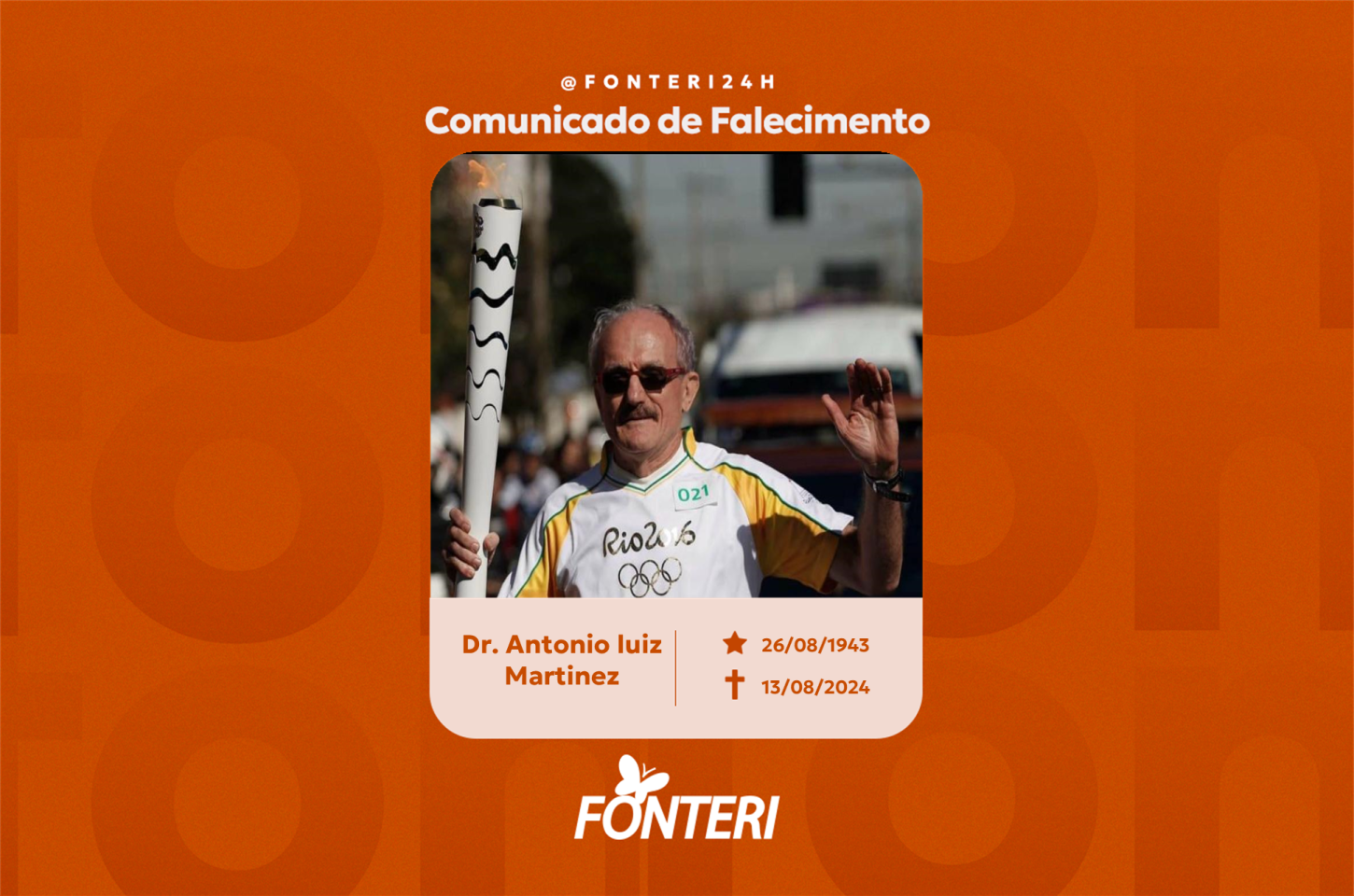 Comunicamos o falecimento do Dr. Antonio Luiz Martinez