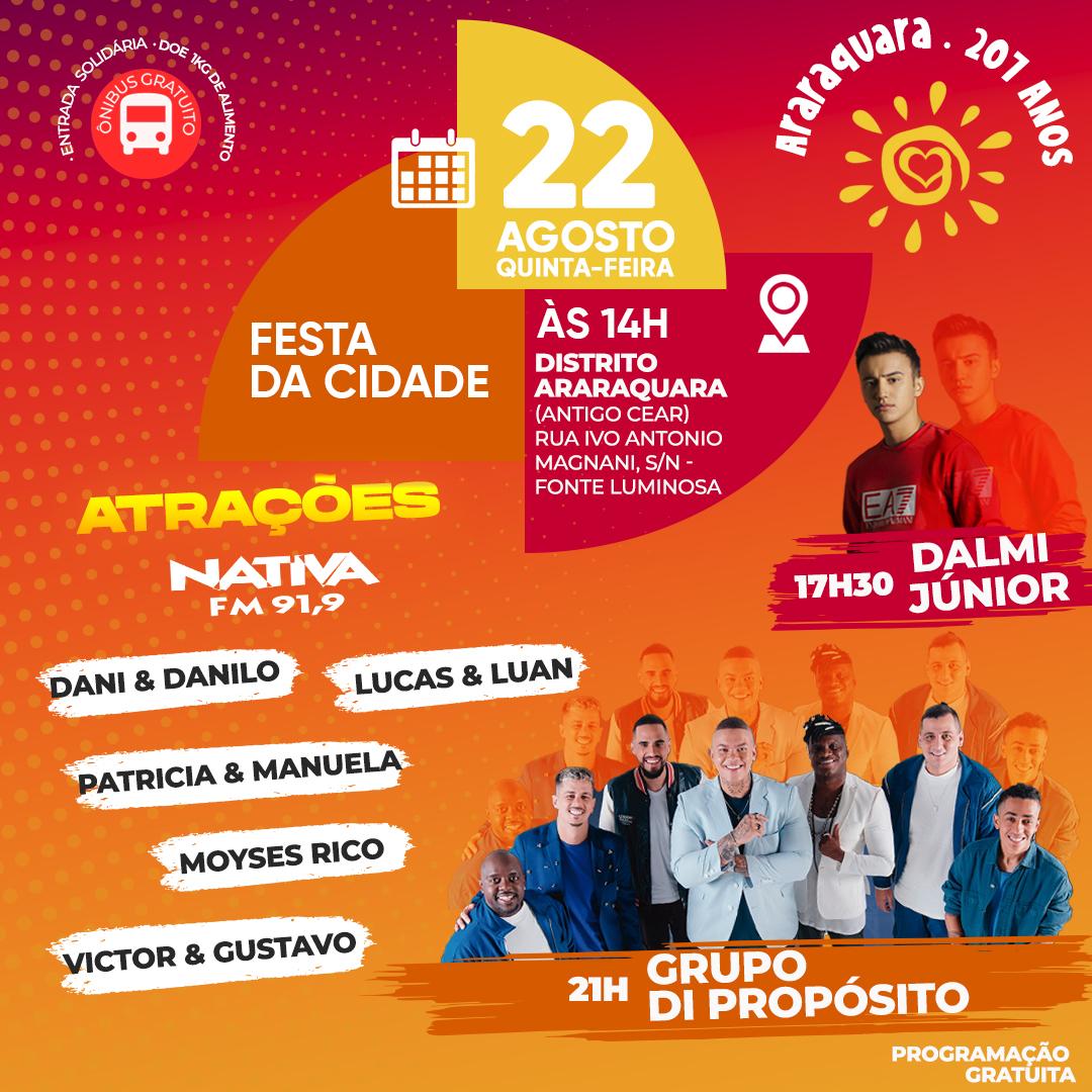 Festa da Cidade: Sertanejo e Samba Agitam Araraquara