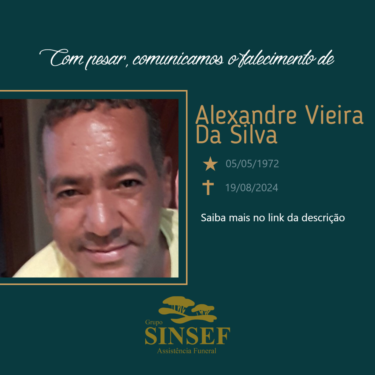 O Grupo Sinsef se despede de Alexandre Vieira da Silva