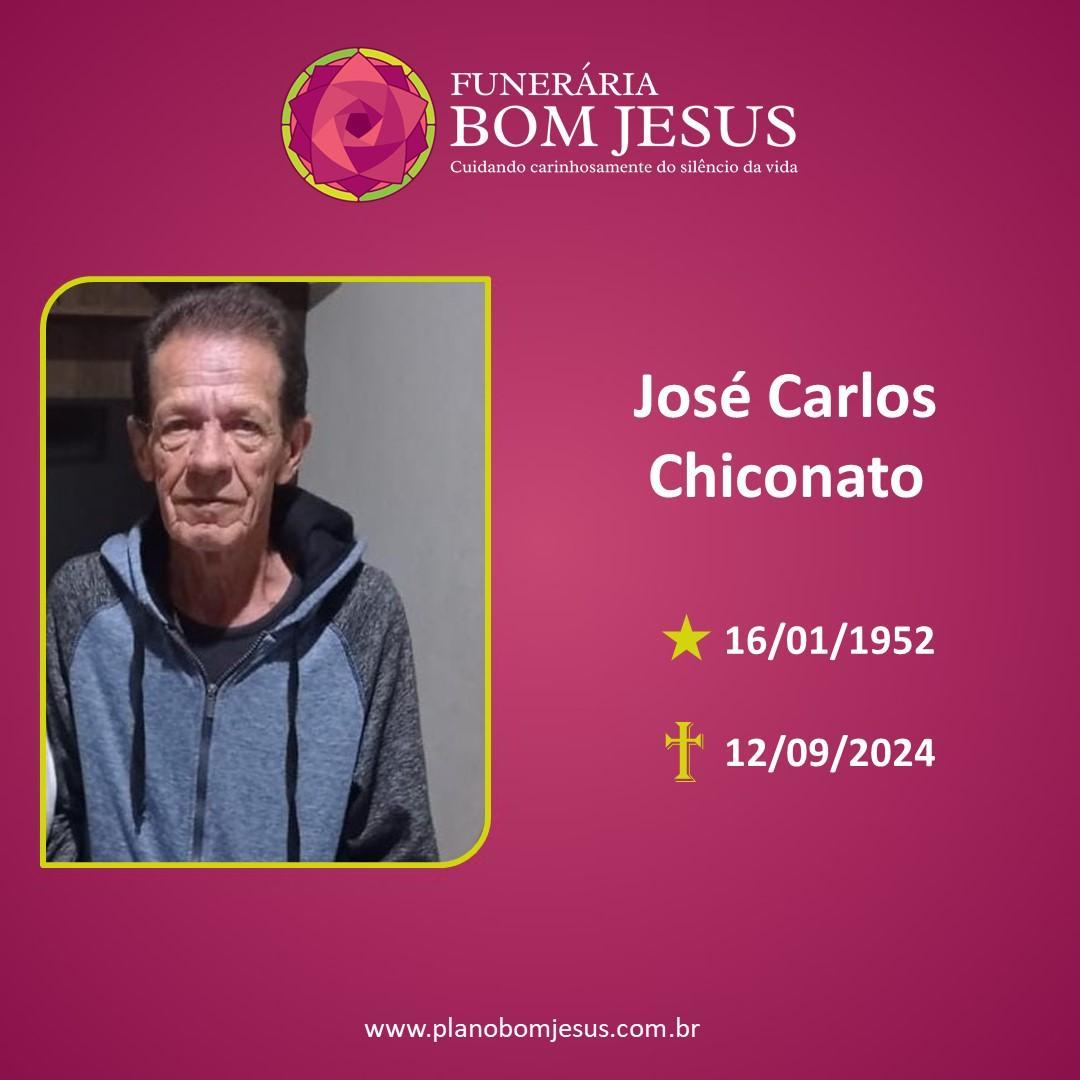 A Funerária Bom Jesus comunica o falecimento do Sr. JOSÉ CARLOS CHICONATO