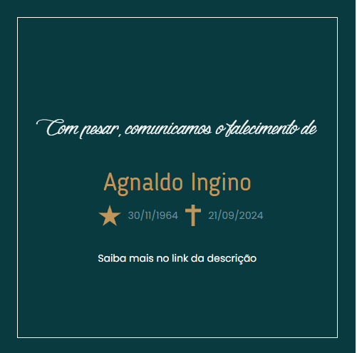 O Grupo Sinsef se despede do Sr. Agnaldo Ingino