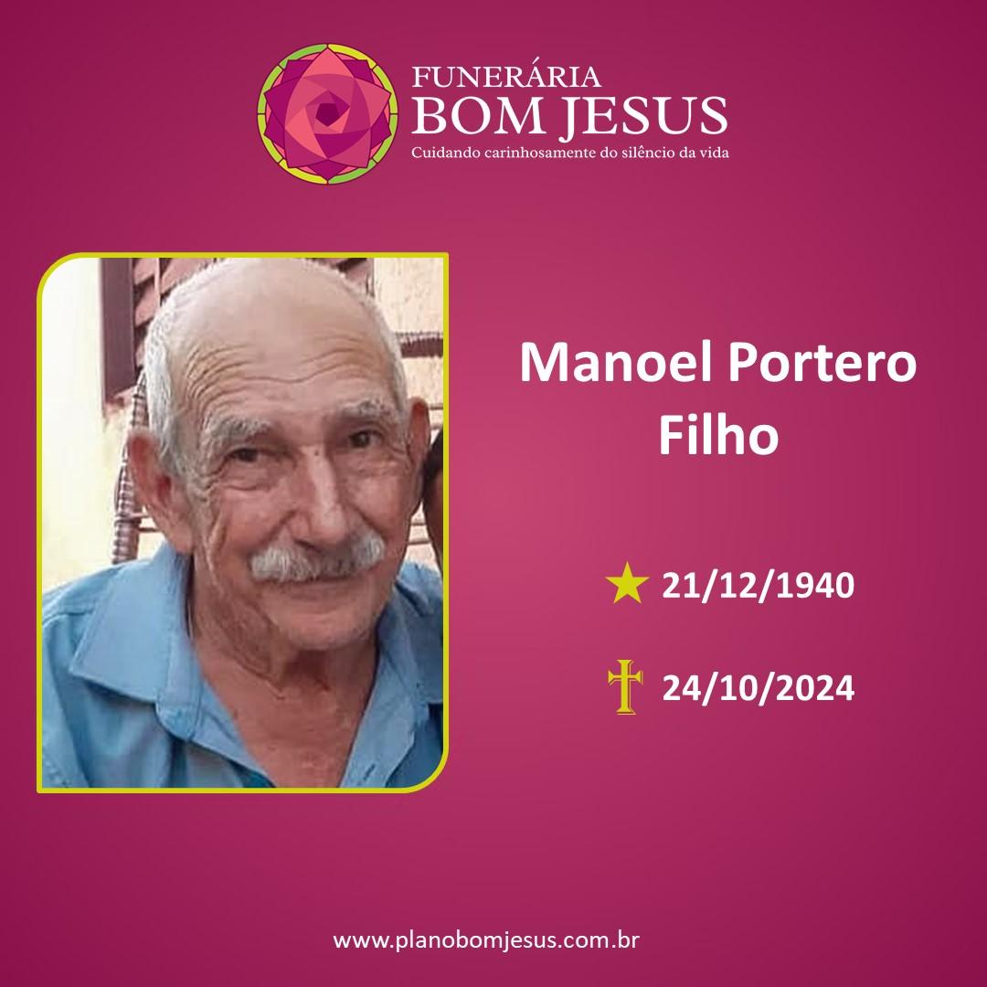 A Funerária Bom Jesus comunica o falecimento do Sr. Manoel Portero Filho