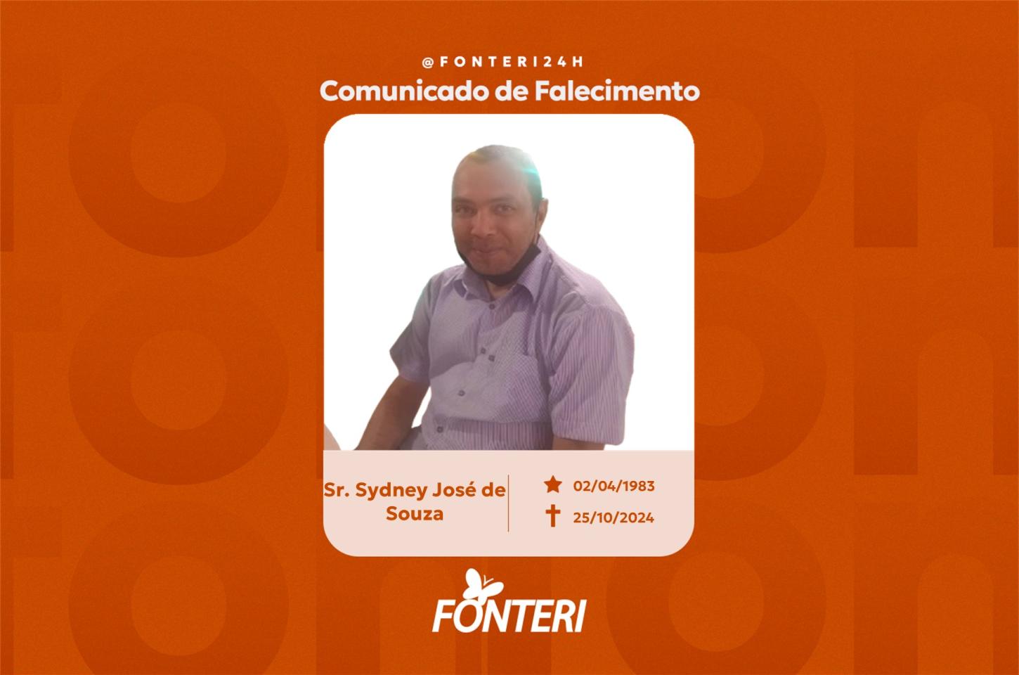 Comunicamos o falecimento do Sr. Sydney José de Souza