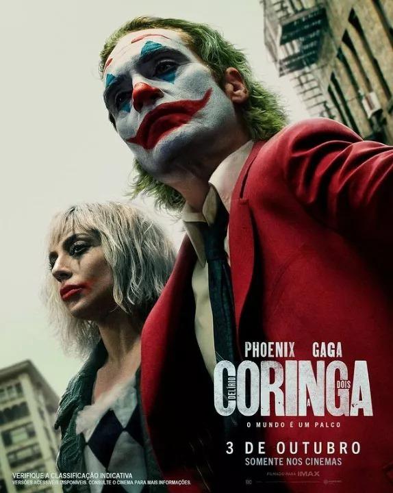 Coringa 2 chega às salas da Moviecom Jaraguá nesta quinta-feira, 3.